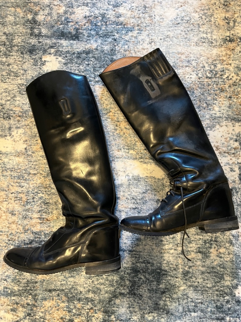 Black Leather Dressage Equestrian Riding Boots